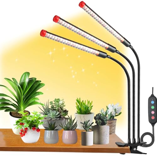 FRGROW vollspektrum pflanzenlampe LED, wachstumslampe mit timer und fokussierfunktion