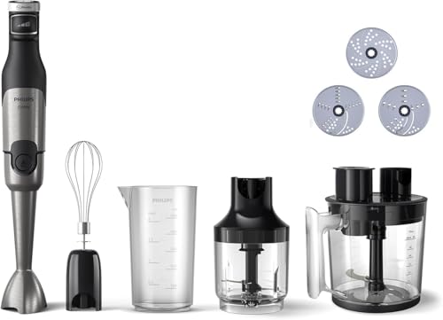 philips stabmixer 5000 serie 1200w inkl. zerkleinerer, stufenlose geschwindigkeit HR2685/00