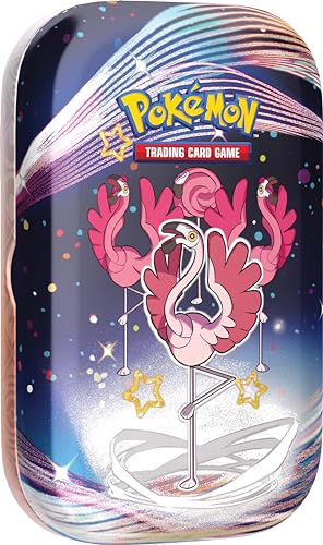 pokmon karmesin & purpur mini-tin-box flaminkno, 2 booster, 1 sticker, 1 bildkarte