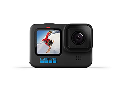 gopro hero10 black action camera, waterproof, 5.3k ultra hd video, 23mp, livestreaming