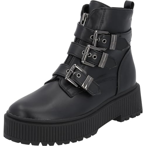 palado stiefeletten damen schwarz ungefütterte winterschuhe boots uk6 eu39