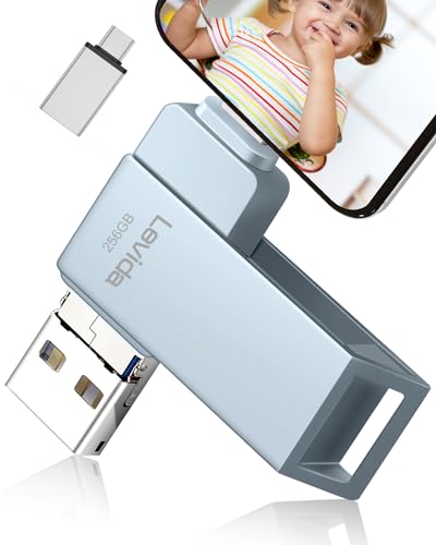 Produktbild: usb stick 256gb, levida speicherstick usb 3.0 für ios, android, laptop, pc, grau