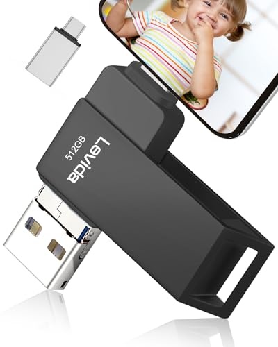 usb stick 512gb levida usb 3.0 speicherstick für iphone android laptop pc schwarz