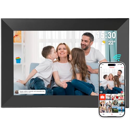 golony digitaler bilderrahmen 10 zoll 32gb ips touchscreen cloud fotos videos schwarz