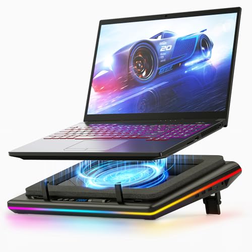 llano 2024 RGB gaming laptop kühler mit touch-bedienung und turbo-lüfter, 15-19 zoll