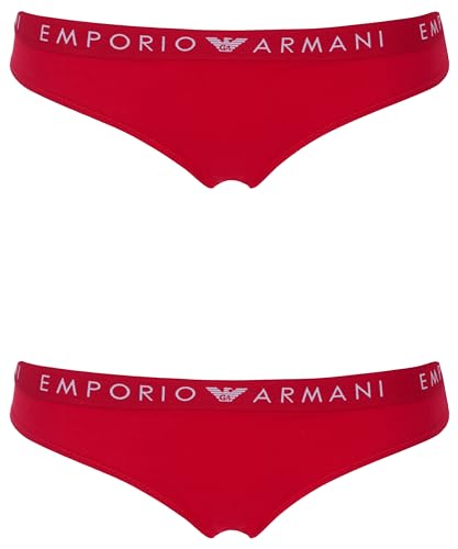 Produktbild: emporio armani damen briefs 2-pack logoband rot lacca, größe l