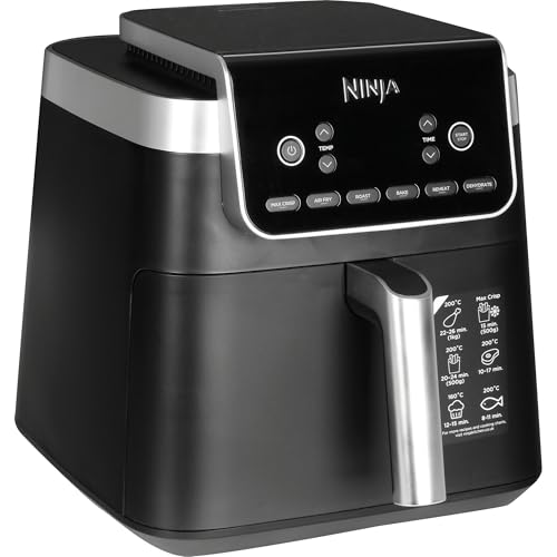 ninja air fryer heißluftfritteuse 6,2l mit antihaftbeschichtung und korb, grau