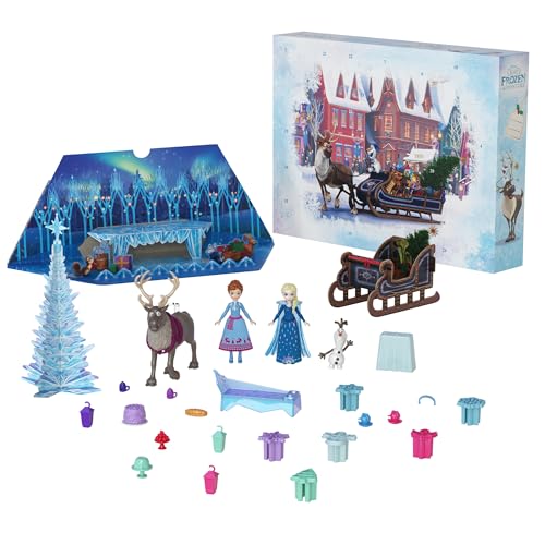 Disney die eiskönigin elsa adventskalender mit 2 figuren und 24 spielteilen