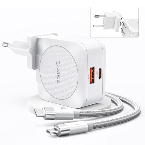 orico 65w usb c ladegerät, gaN reise adapter, schnelles laden für macbook, iphone, galaxy