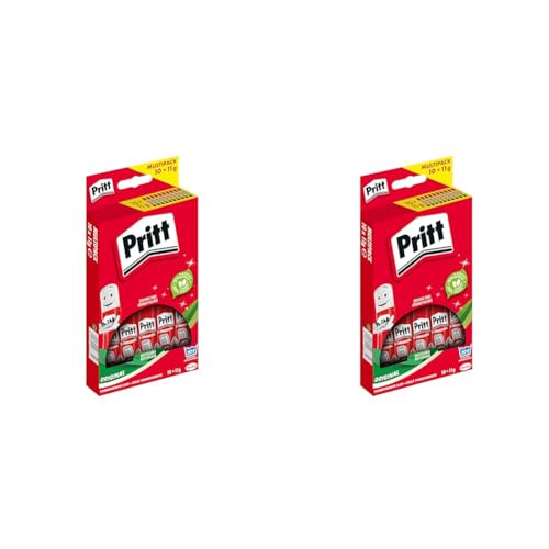 pritt klebestifte 10x 11g, 2 packungen, ideal für papier und bastelprojekte
