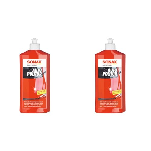 sonax autopolitur 500 ml für matte und verwitterte bunt- und metallic-lacke, 2er pack