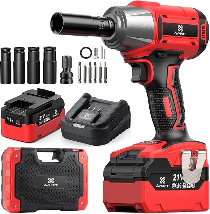avhrit akku schlagschrauber 650Nm mit 4.0Ah lithium batterie, 1/2 Zoll, bürstenlos