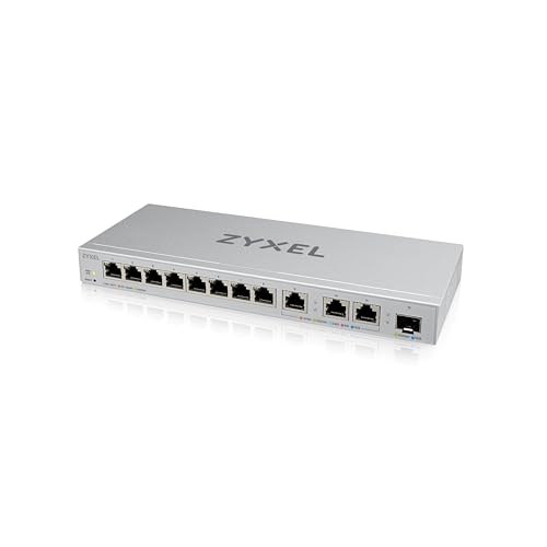 zyxel xgs1250-12 multi-gigabit netzwerk switch 1x 10g sfp+ 3x 10g rj-45 12x 1g rj-45
