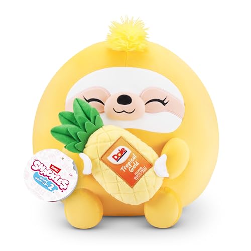 Snackles Sloth Plüschspielzeug 35 cm, Dole Ananas, Serie 2, Medium