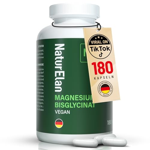 Produktbild: magnesium bisglycinat kapseln 180 kapseln 300mg vegan hochdosiert