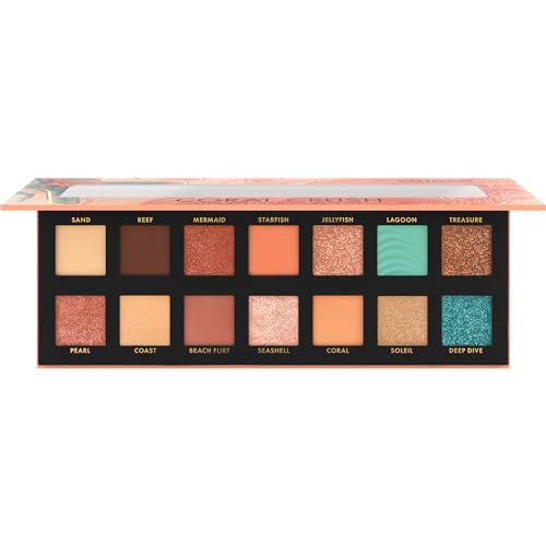 Catrice slim eyeshadow palette coral crush, 14 farben, vegan, langanhaltend