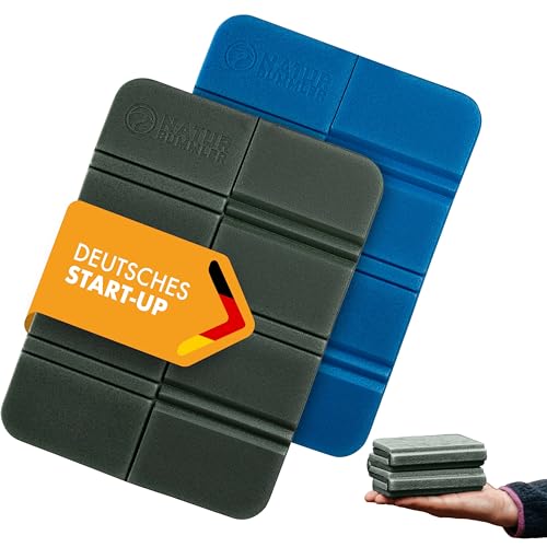 NATURBUMMLER Sitzkissen outdoor 2er Set faltbar, wasserdicht, wetterfest