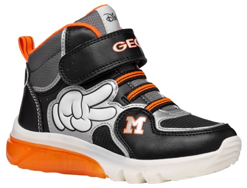 geox j ciberdrion sneaker für jungen, schwarz/silber, größe 37 eu