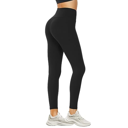 ddobb leggings damen high waist sportleggins blickdicht schwarz gym yoga