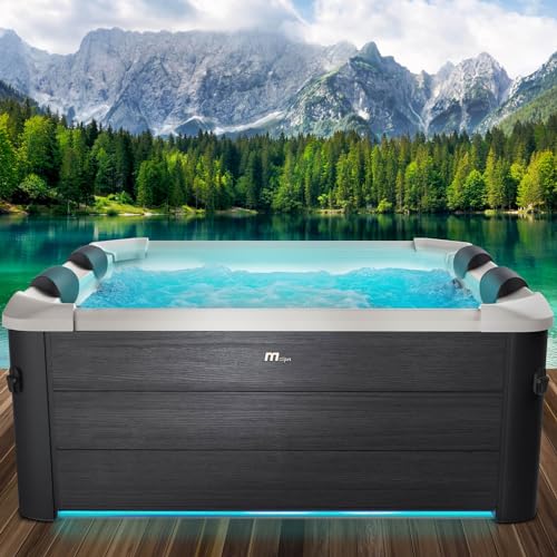 whirlpool mspa oslo 6 personen 120 massagedüsen led-beleuchtung winterfest 160x160cm