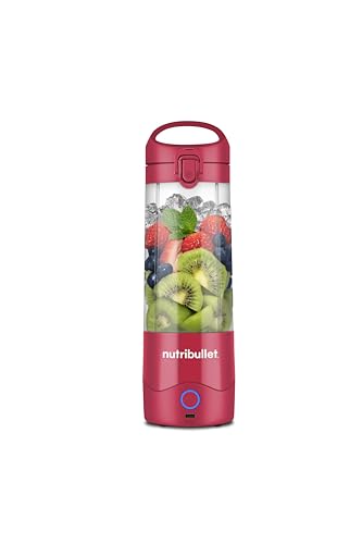 nutribullet mini-mixer 475ml, usb-c-ladegerät, 4-punkt-edelstahlklinge, magenta