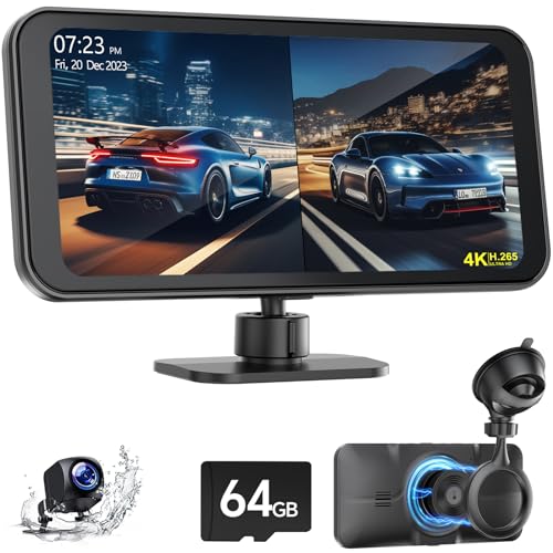 lamto dashcam 4k frontkamera 1080p rückfahrkamera, apple carplay, android auto