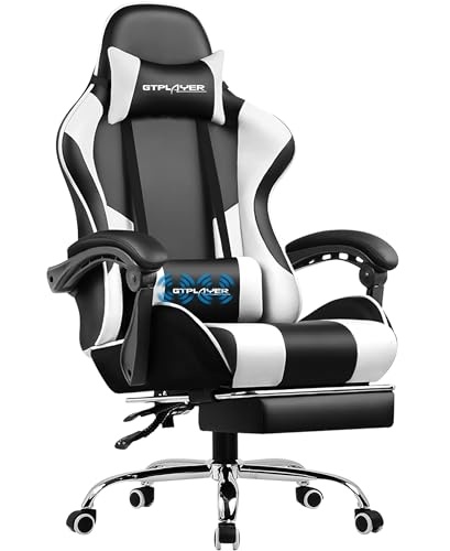 Erleben Sie Komfort mit dem GTPLAYER Gaming Stuhl! Ergonomisch, gepolstert und mit Massagefunktion, bietet er optimale Untersttzung. Ideal fr stundenlanges Spielen!