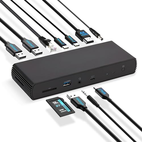 thunderbolt 4 dockingstation, amazon basics, usb 4, pro docking station