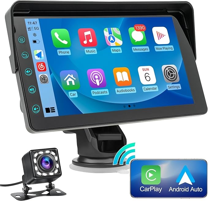 wireless apple carplay android auto autoradio mit touchscreen bluetooth gps 1080p camera