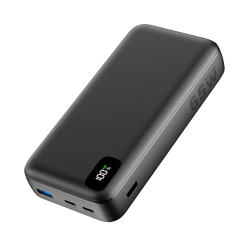 adaddtop power bank 20000 mah 65 w pd3.0 qc4.0 usb c laptop iphone ipad schwarz