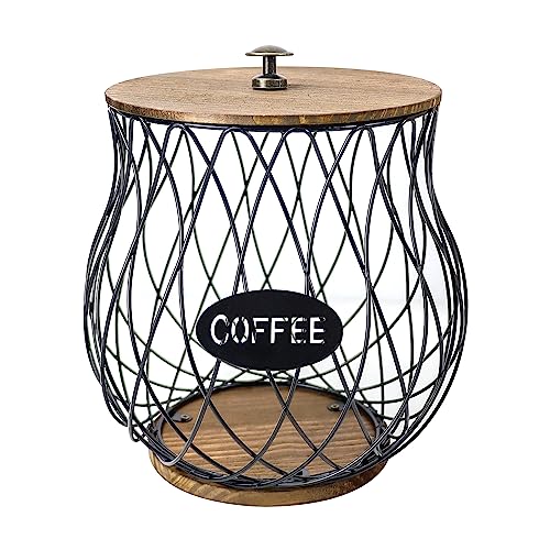 QUTHZZHY kaffeekapselhalter für kaffeekapseln, kaffeepadhalter, metall schwarz