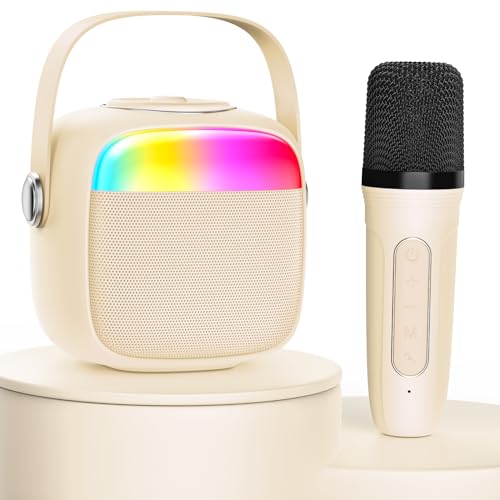 jyx karaoke maschine mit mikrofon, bluetooth lautsprecher für kinder und erwachsene