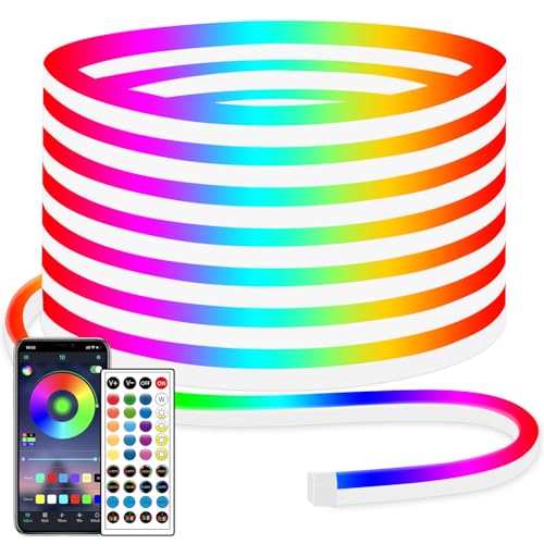 Produktbild: segrass led neon streifen 10m rgb musik sync wasserdicht fernbedienung app steuerung