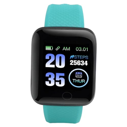 smartwatch 116 plus 1,3 zoll wasserdicht sport smartwatch für männer und frauen, hellblau