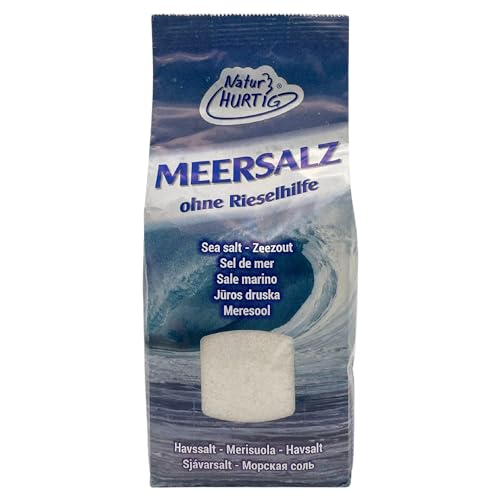 Produktbild: natur hurtig meersalz fein 1 kg, unraffiniert, naturbelassen, unbehandelt