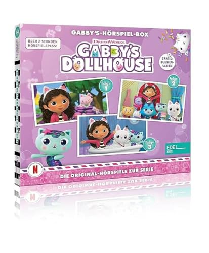 gabby's dollhouse hörspielbox folge 1-3 mit gratis blumensamen