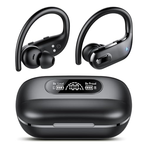 bluetooth kopfhörer sport kabellos in ear 5.3 mit 4 enc mic 80 std bass ipx7 schwarz