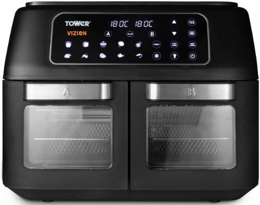 tower t17102 vortx vizion doppel-heißluftfritteuse 11l für 99,99