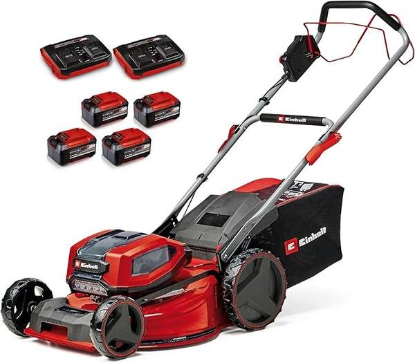 Einhell GP-CM Akku-Rasenmäher 4x 5,2 Ah + 2x Twincharger