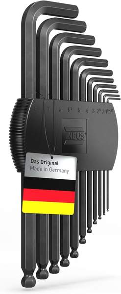 INBUS 11tlg Winkelschraubendreher Set 1.27  8mm mit Kugelkopf