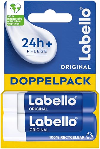 labello original lippenpflegestift doppelt, sheabutter, vitamine, 24h feuchtigkeit (2x 4,8 g)