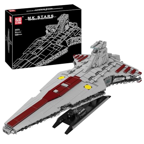 Mould King 21074 modell super star destroyer, venator kreuzer bausteinspielzeug 1320 pcs