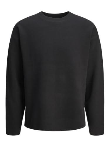 Produktbild: jack&jones herren pullover strick crew neck slate black größe large