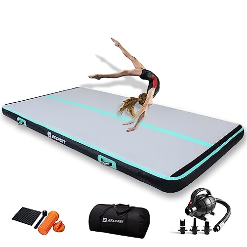 aksport air mat, aufblasbare turnmatte 3/4/5/6 m, 10/20 cm hoch, mit luftpumpe