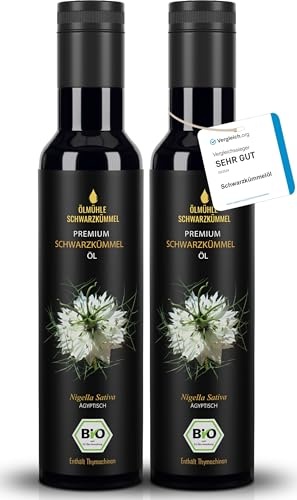 Produktbild: bio schwarzkümmelöl 1. pressung kaltgepresst ägyptisch 2er flasche 2x250 ml