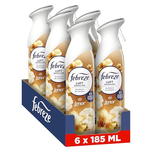 Febreze lufterfrischer spray goldene orchidee 6x185ml, geruchsbekämpfung und frische