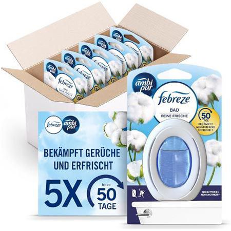 febreze lufterfrischer 5er pack reine frische bad, 12,49 (statt 17)