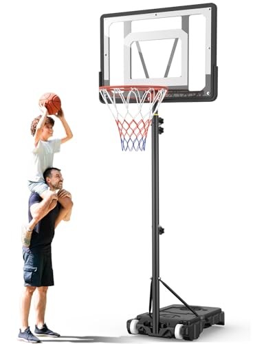 Basketballkorb Outdoor Höhenverstellbar 150-210 cm mit bruchsicherer Rückwand