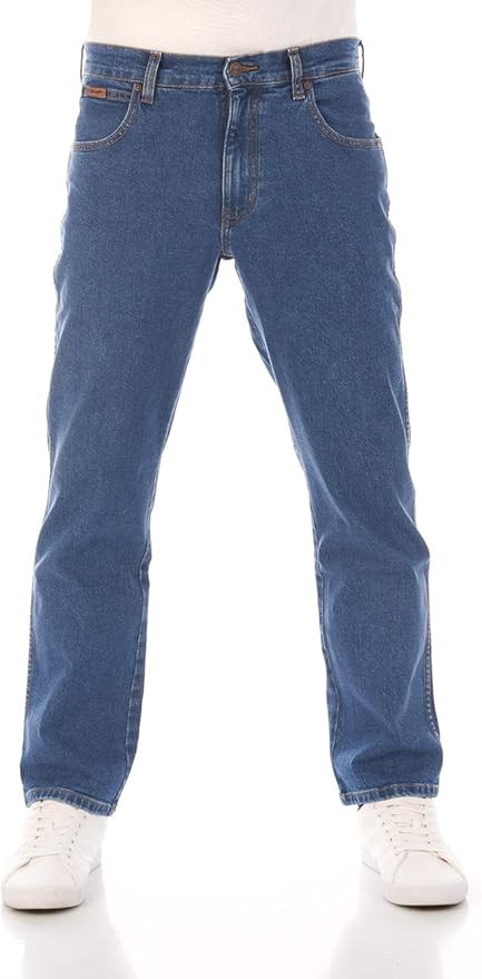 Wrangler Herren Jeans Texas Stretch Regular Fit Blau, Größe 32W / 34L