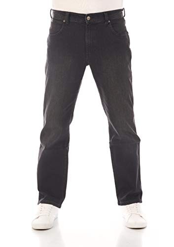Wrangler Herren Jeans Texas Stretch Regular Fit Baumwolle Schwarz Blau Grau w28-w44